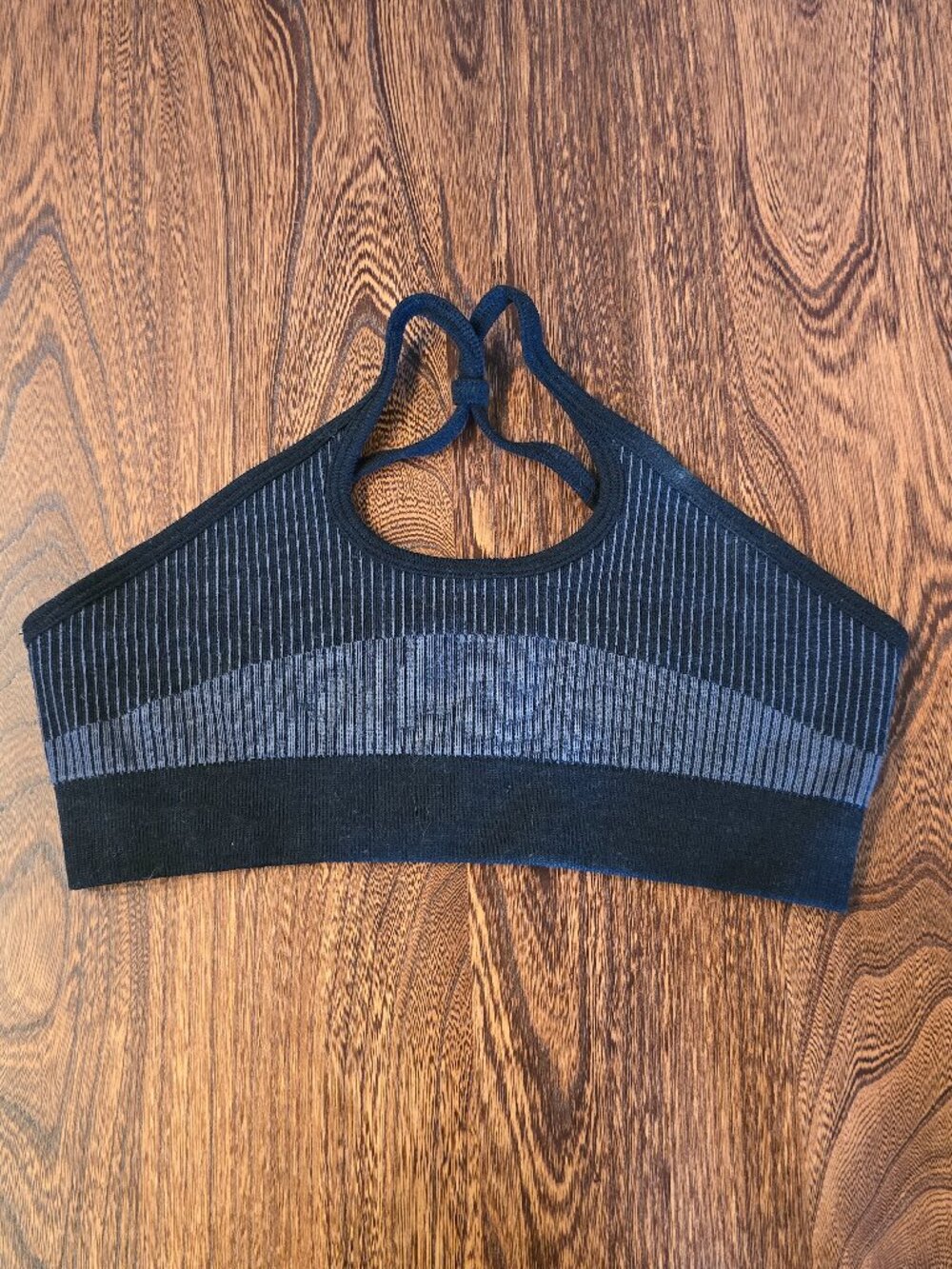 Nagnata Black and Gray Athletic Bralet Top Large L